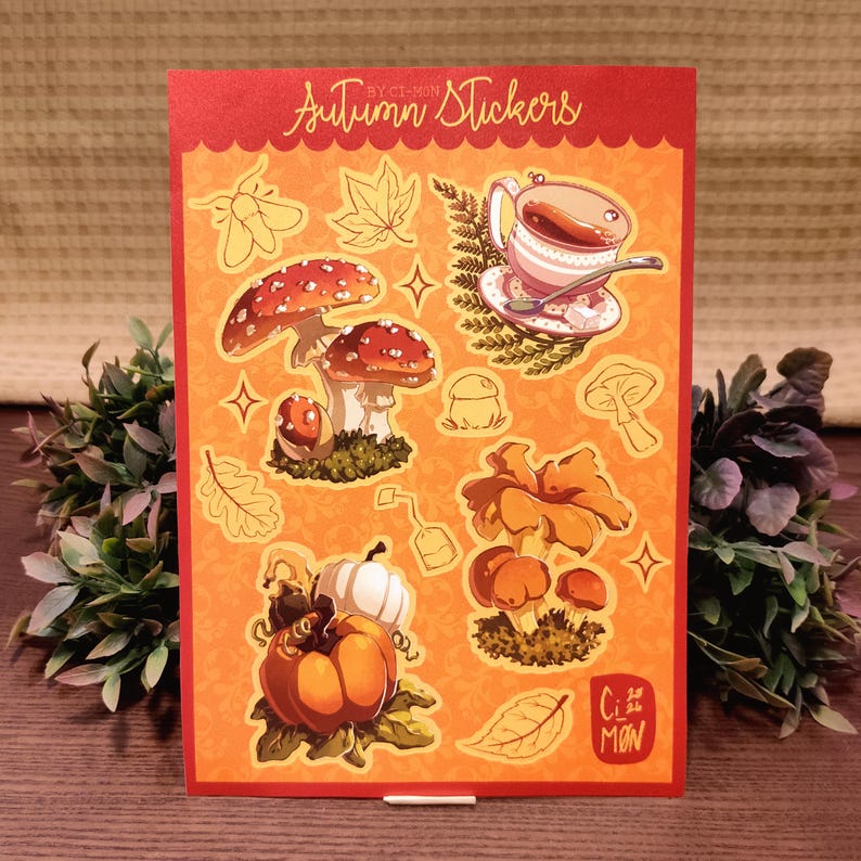 14 Autumn Scrapbooking Sticker Sheet