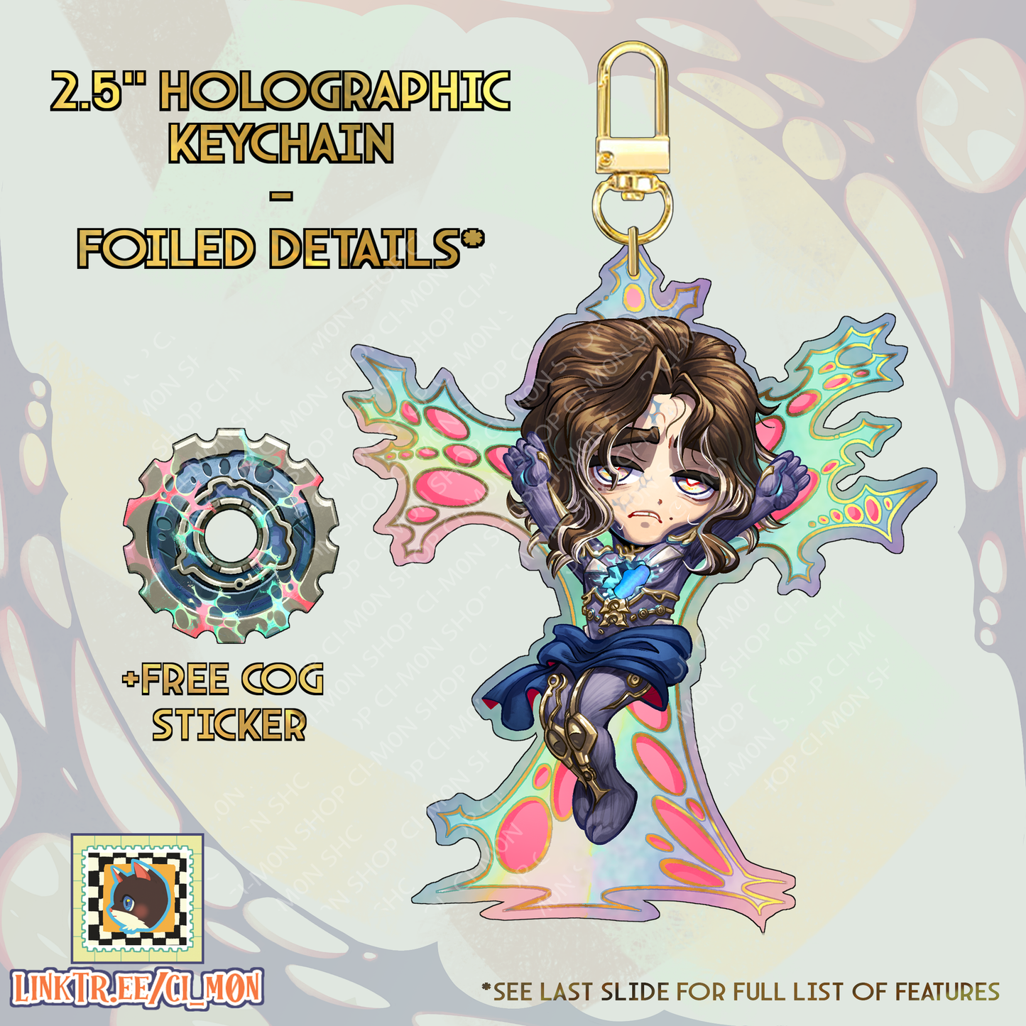 The Arcane Cross Keychain PREORDER | FREE cog sticker | to find some hope with less money