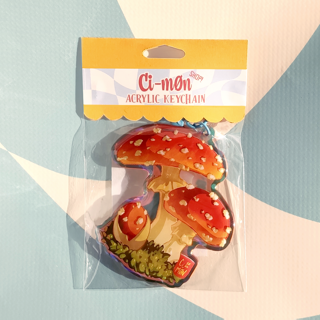 Portachiavi Amanita in Acrilico - Fungo Splendido e Pericoloso