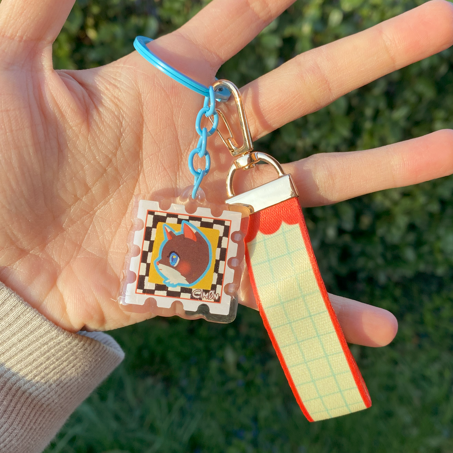 Portachiavi Amici Gatto e Rana