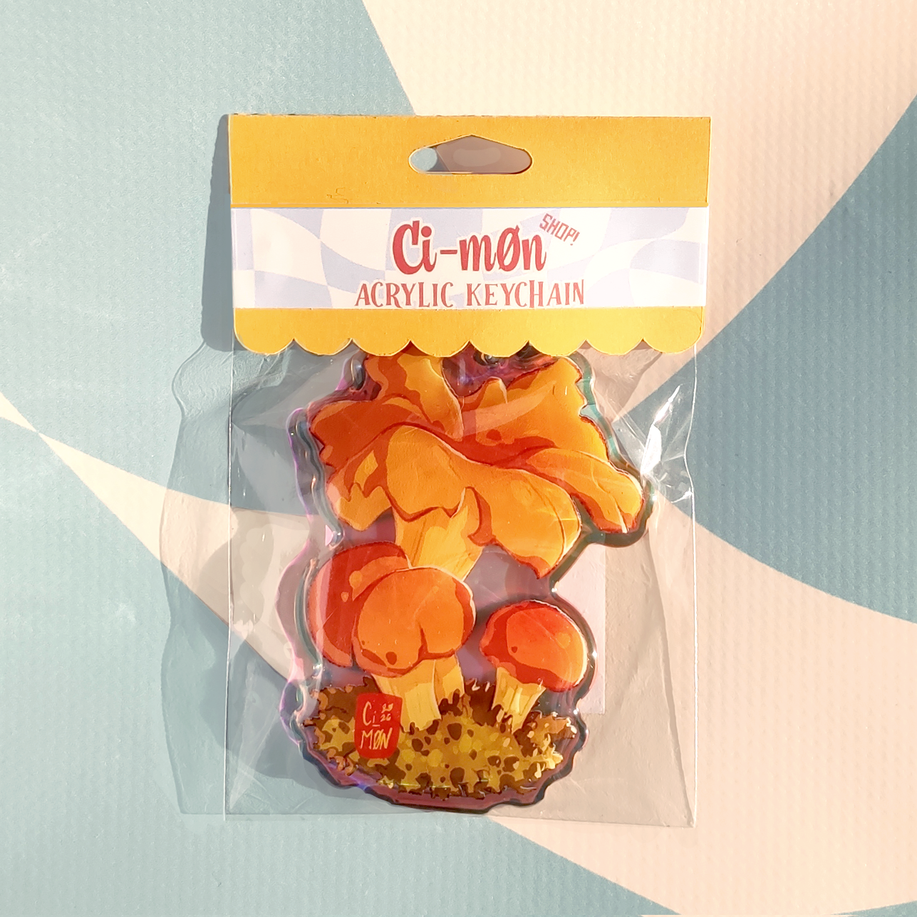 Portachiavi Finferlo in Acrilico - Bellezza Gialla