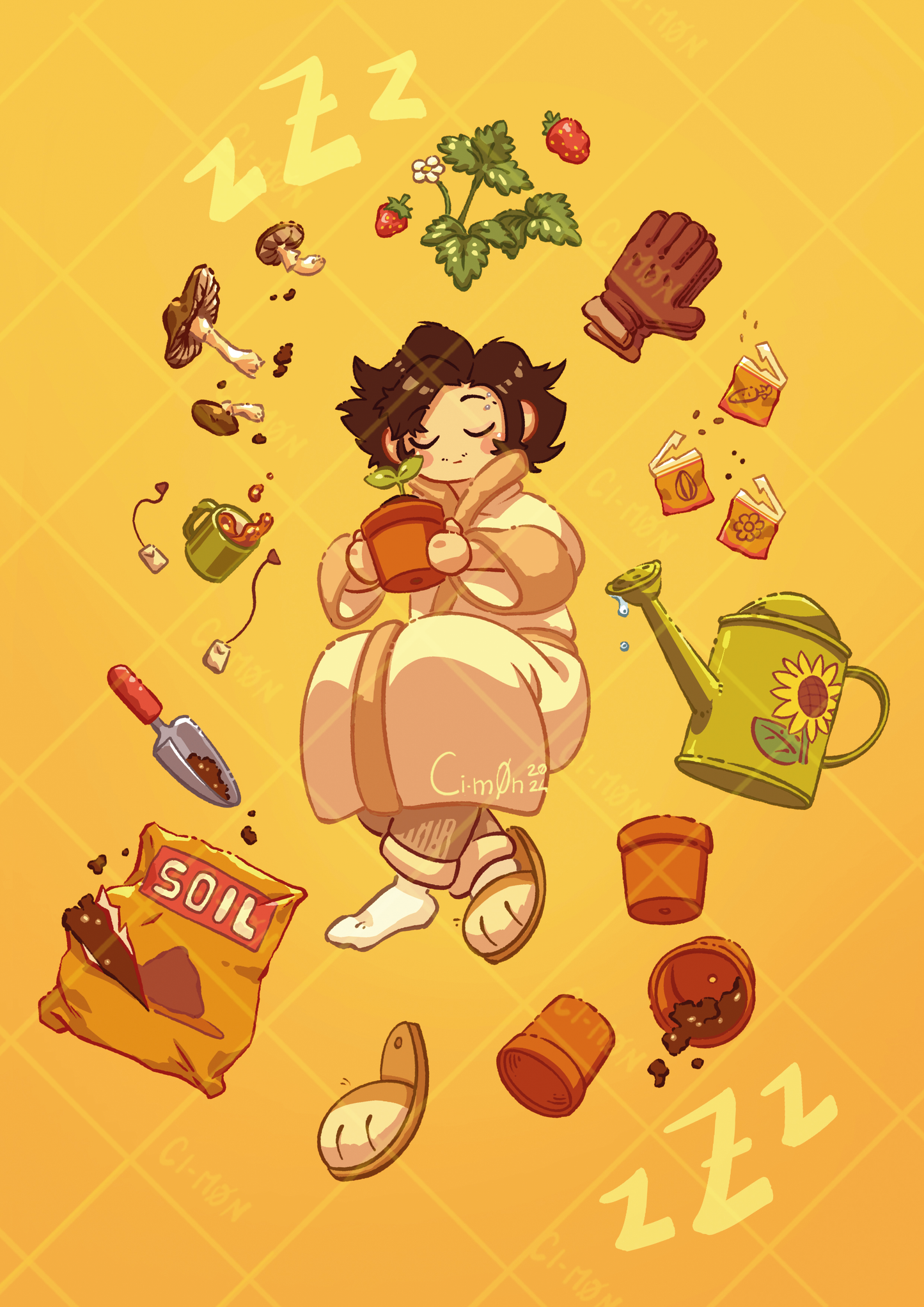 Stampa d'arte Artista Giardiniere