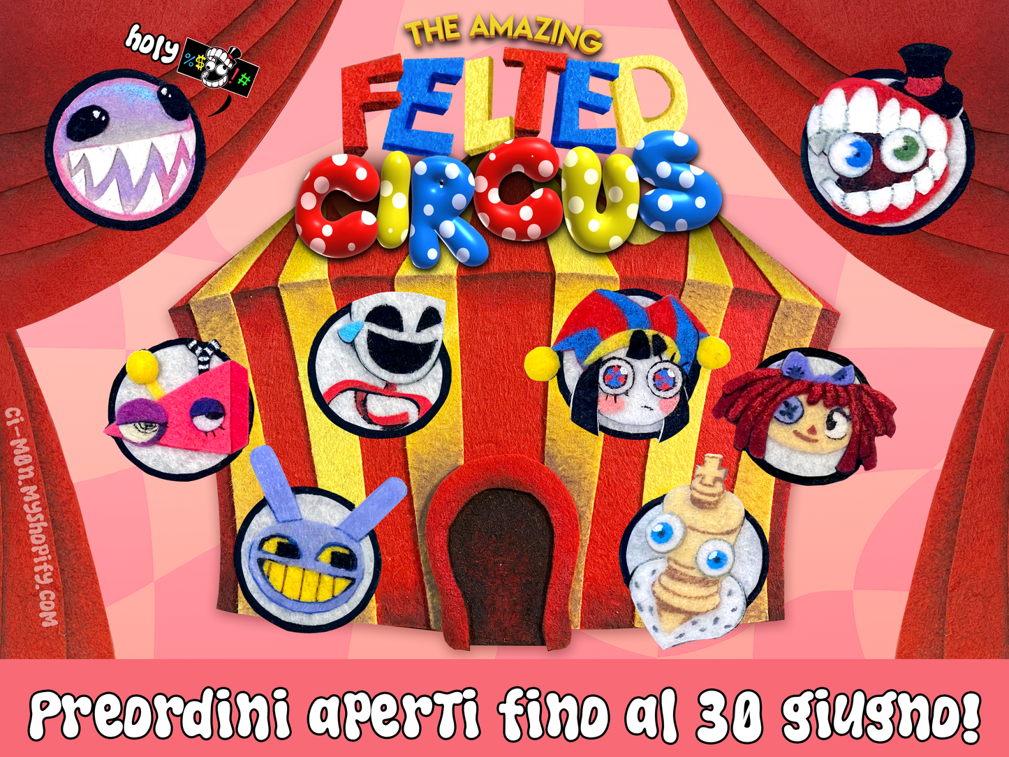 The Amazing Felted Circus Pins PREORDER
