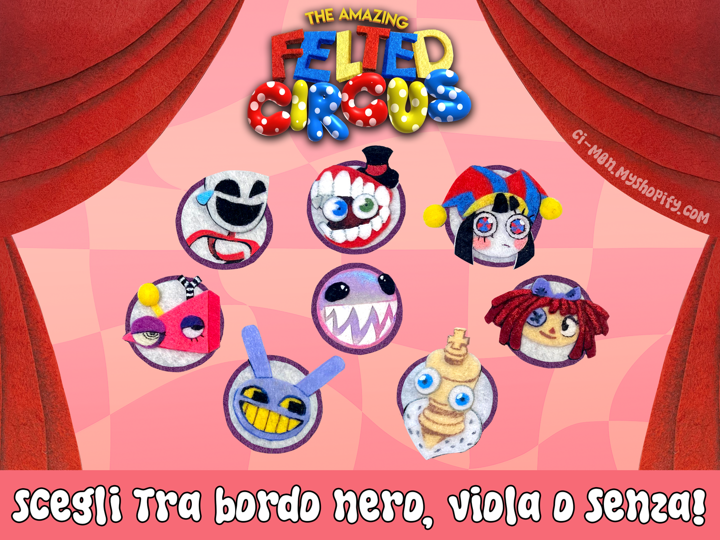 The Amazing Felted Circus Pins PREORDER
