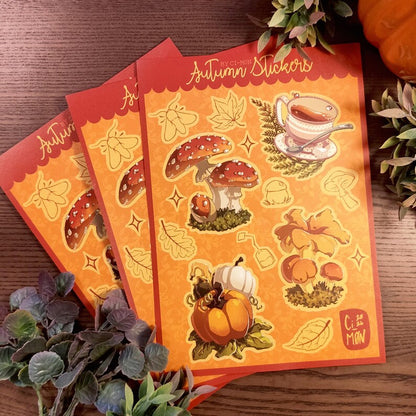 14 Autumn Scrapbooking Sticker Sheet