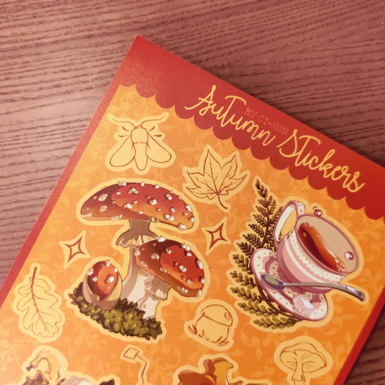 14 Autumn Scrapbooking Sticker Sheet