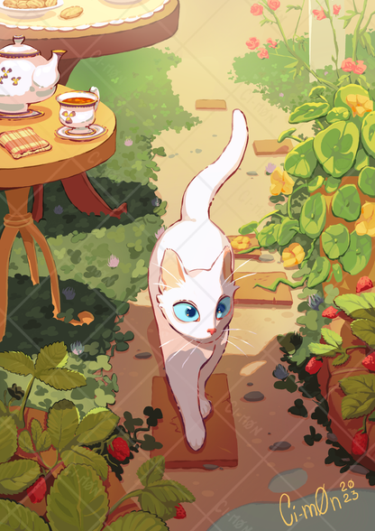 Gatto in Giardino | Stampa 